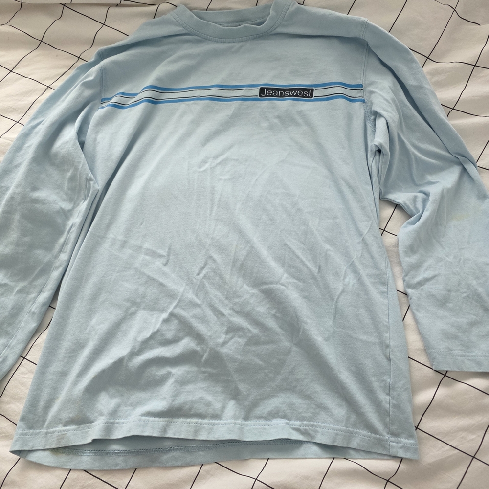 Light Blue Long Sleeve Men's Tee